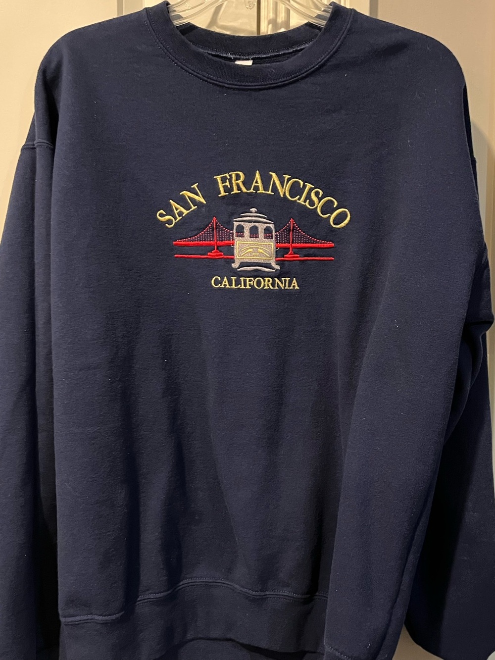 Jerzees Nublend San Francisco California Long Sleeves Crew Neck Sweatshirt L